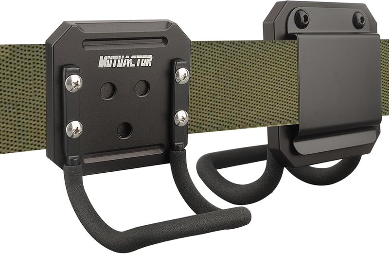 MUTUACTOR Hammer Holder Belt Clip,Non-Slip Tough Tool Clip Drill Holder for Tool Belt,Quickly Access Tool Belt Clip Hammer Holster for Power Drill Drivers Heavy Duty Hatchet Hammers Mallets (1 Set) - Image 1